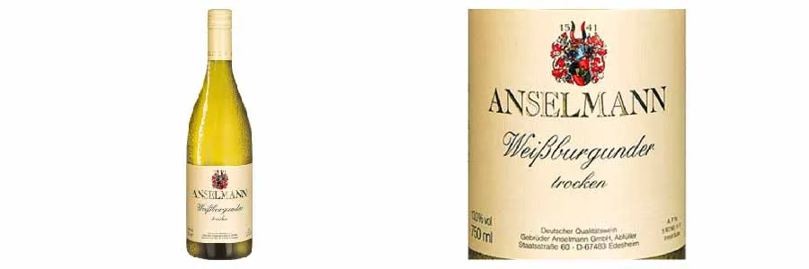 ANSELMANN Weißburgunder, Pfalz, trocken, 0,2l